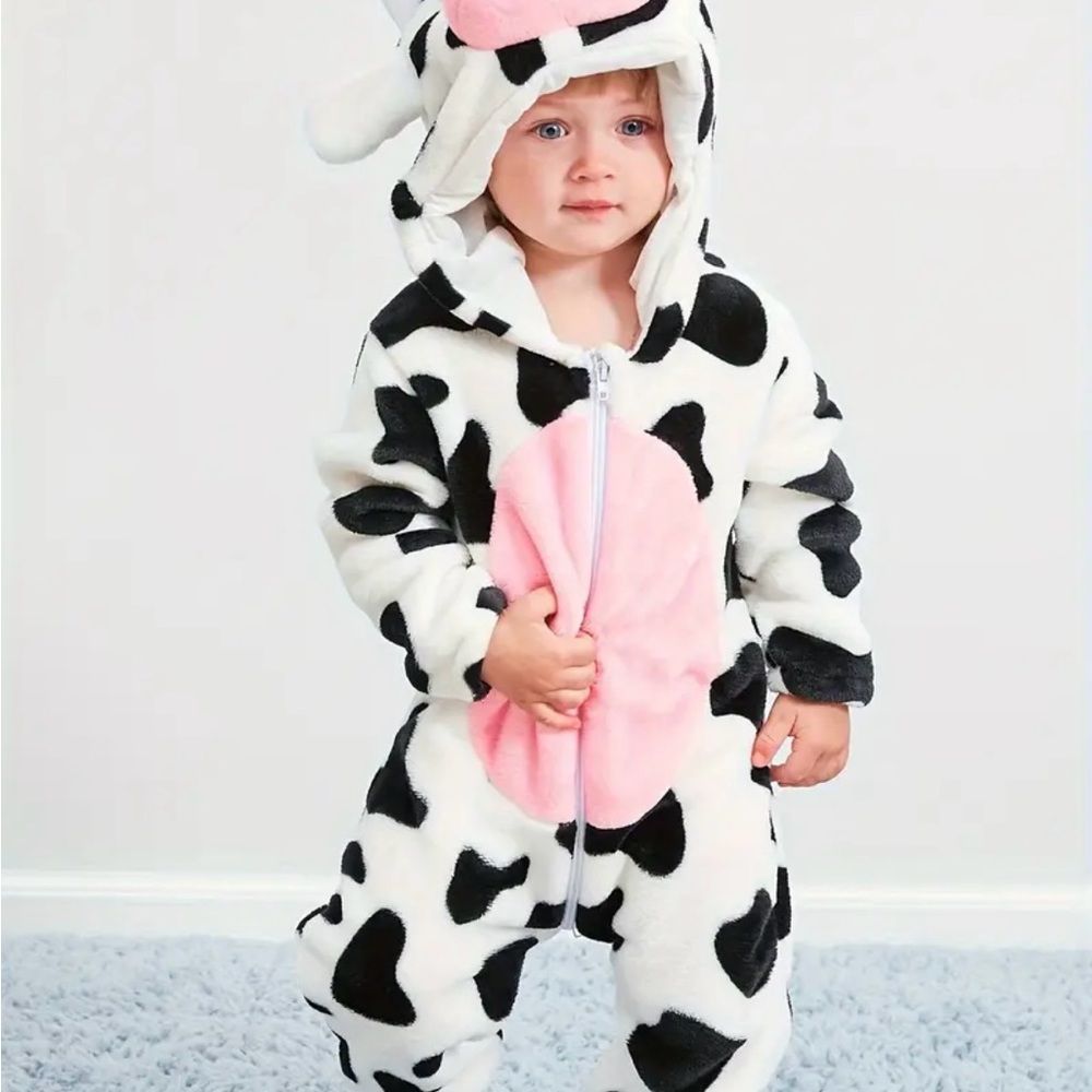 Adorable Cow Print Baby Onesie